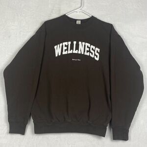 Wellness Sporty & Rich Sweater Adult Small Brown Sweatshirt Pullover Crewneck